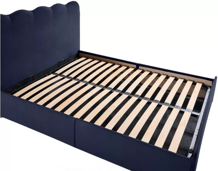Kahlo - lit coffre - 140x190 - en velours - sommier inclus Bestmobilier Kahlo - lit coffre - 140x190 - en velours - sommier inclus Bestmobilier