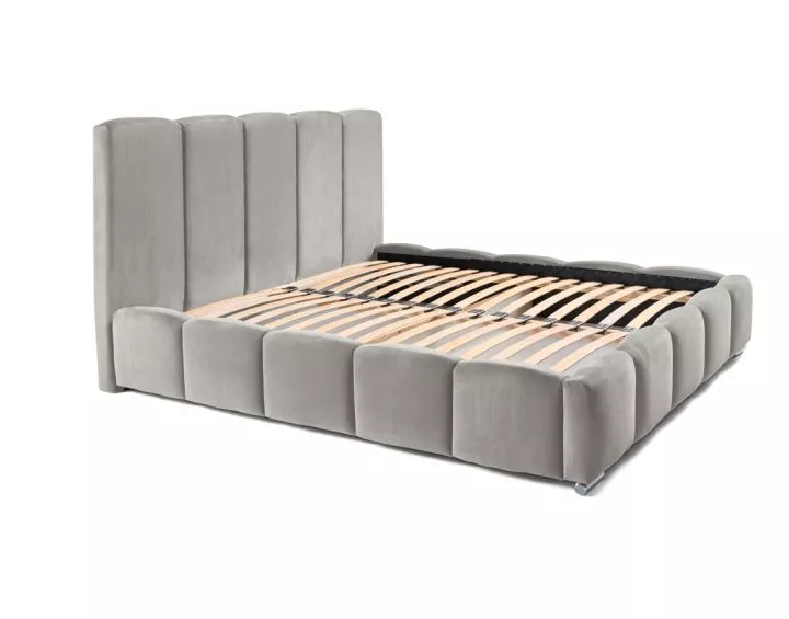 Torreon - lit coffre - 140x200 - sommier inclus - en velours Bestmobilier