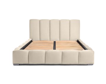 Torreon - lit coffre - 160x200 - sommier inclus - en velours Bestmobilier