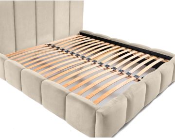 Torreon - lit coffre - 160x200 - sommier inclus - en velours Bestmobilier