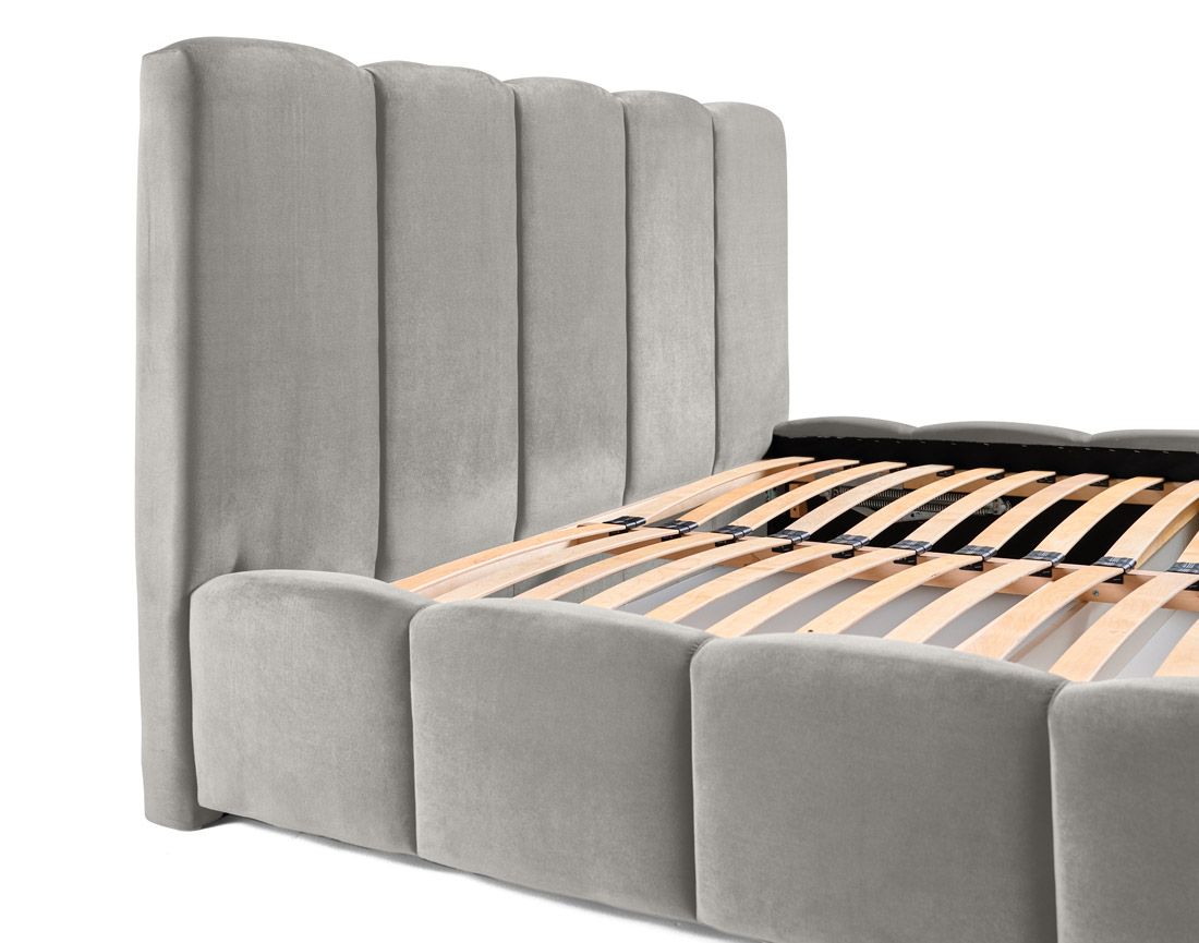 Torreon - lit coffre - 180x200 - sommier inclus - en velours Bestmobilier