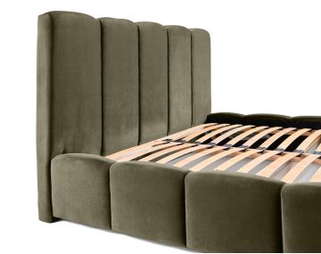 Torreon - lit coffre - 180x200 - sommier inclus - en velours Bestmobilier