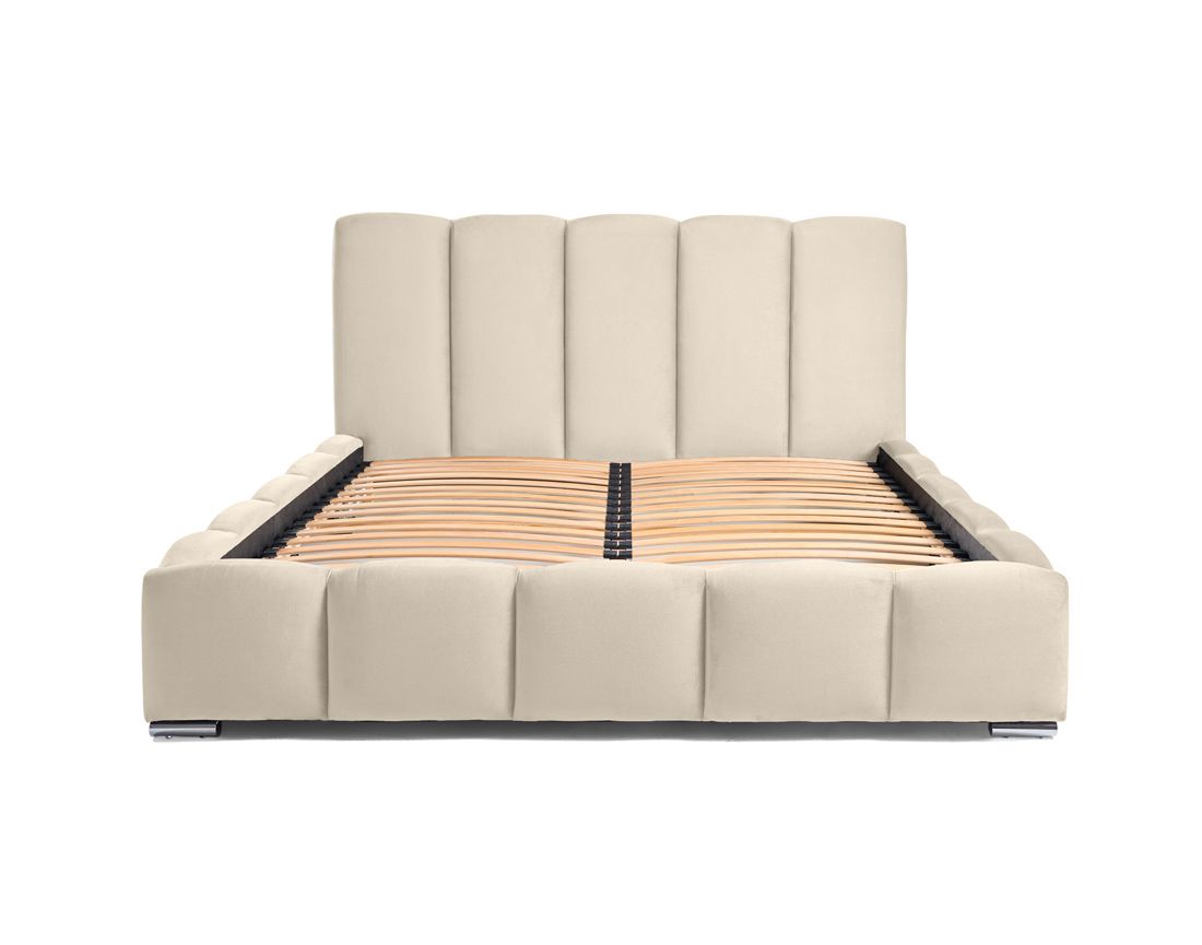 Torreon - lit coffre - 180x200 - sommier inclus - en velours Bestmobilier