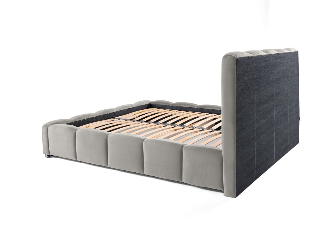 Torreon - lit coffre - 180x200 - sommier inclus - en velours Bestmobilier