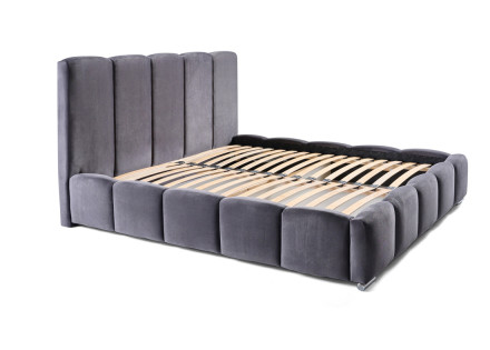 Lit coffre 180x200 cm avec sommier inclus en velours Torreon