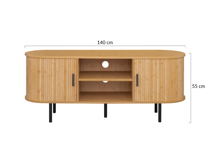 Meuble TV bambou 140 cm Kofu