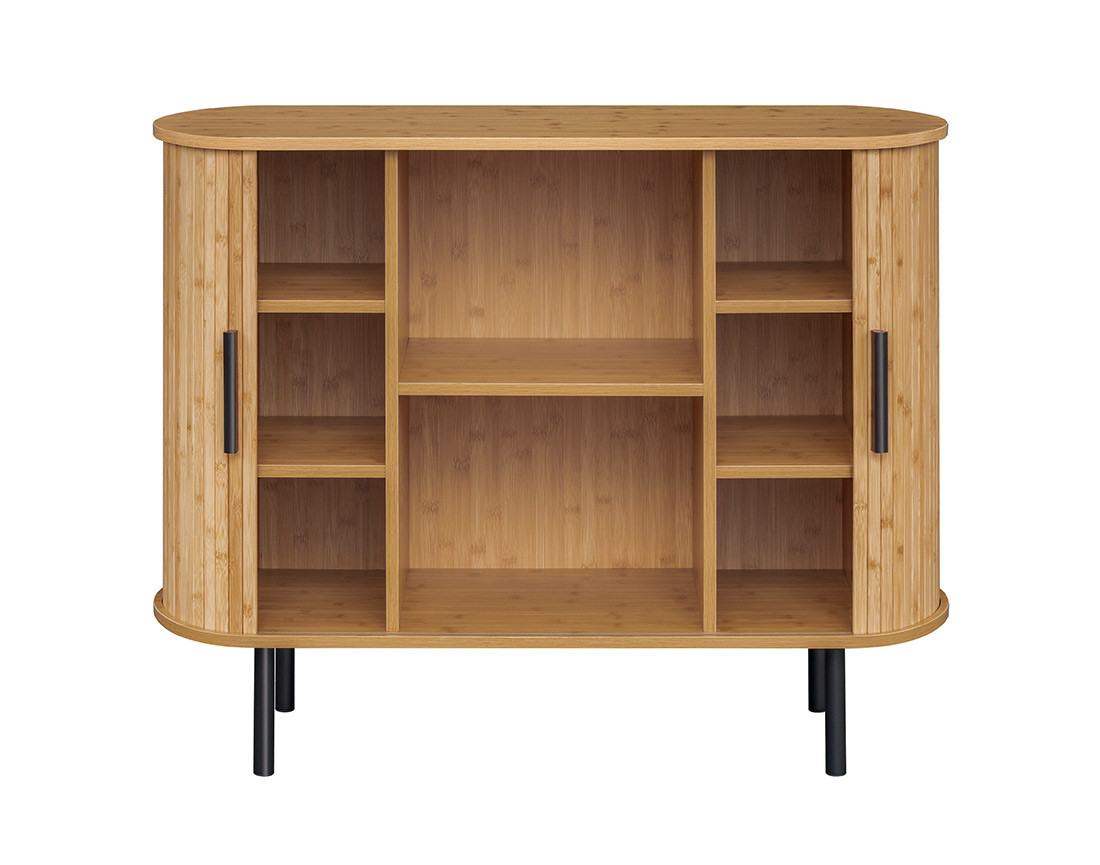 Buffet bas bambou 2 portes 100 cm Kofu