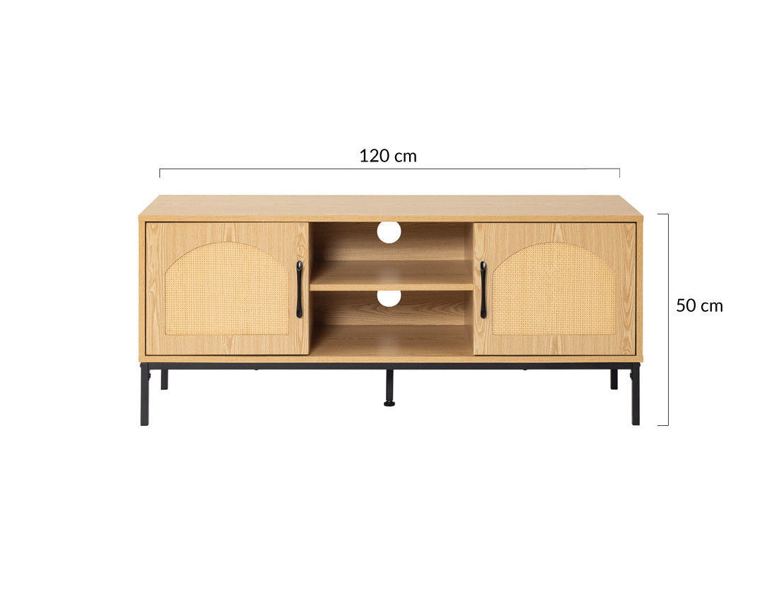 Meuble TV bois 120 cm Nagato