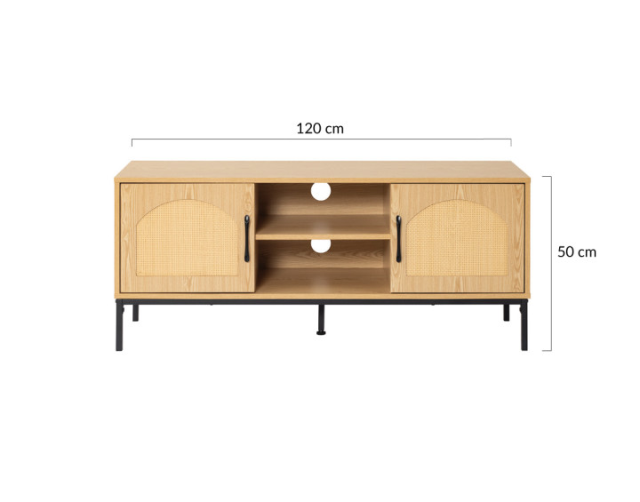 Meuble TV bois 120 cm Nagato