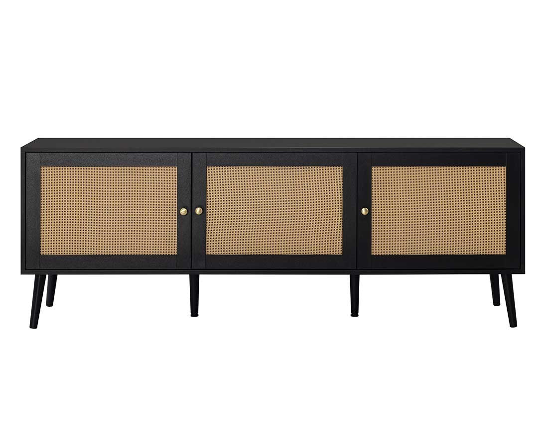 Meuble TV noir 167 cm Goto