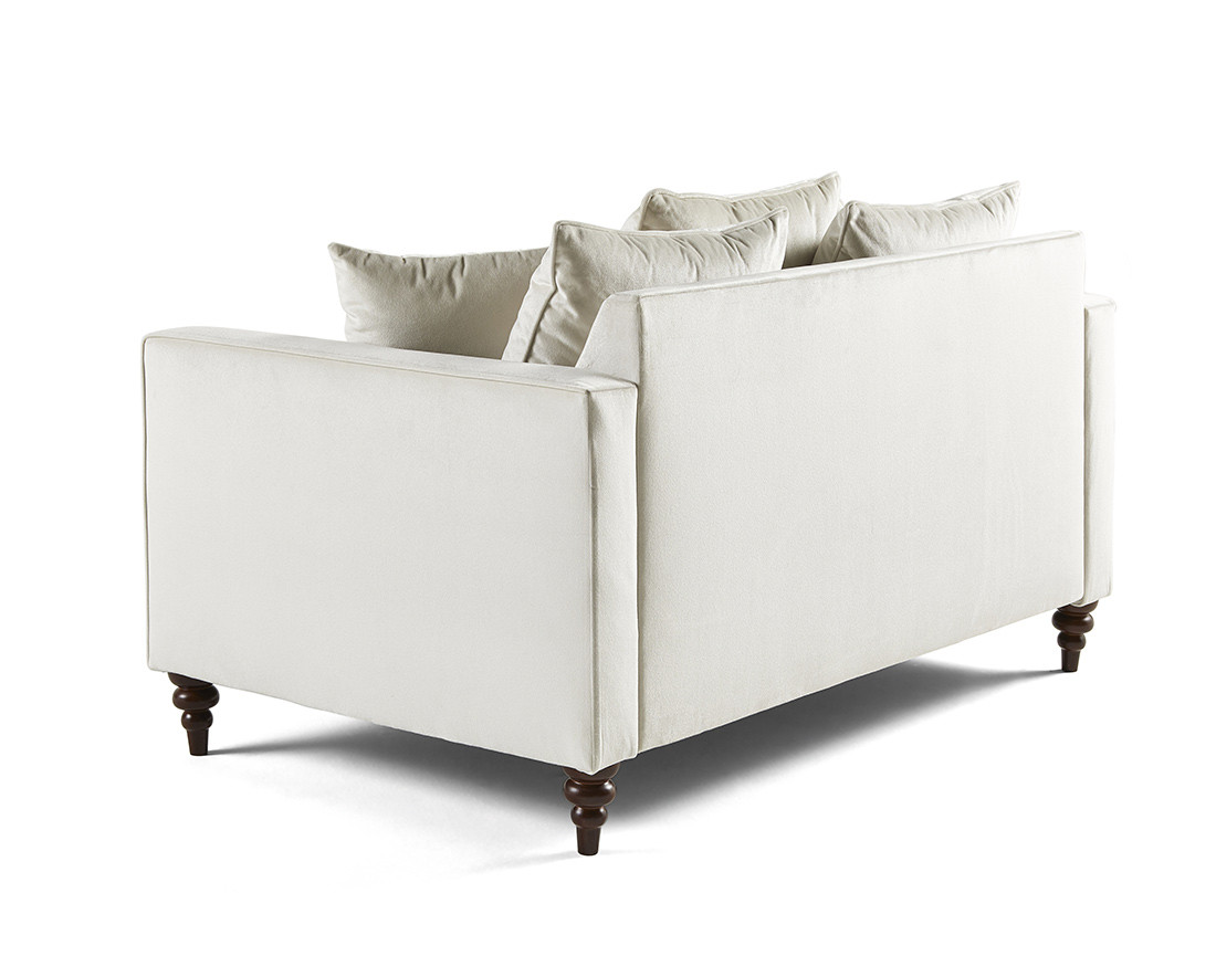 Canapé droit 2 places en velours Flamingo Canapé droit 2 places en velours Flamingo