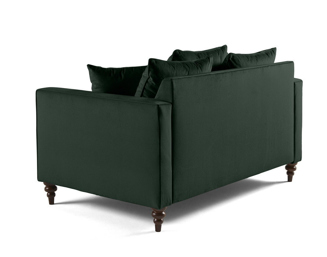 Canapé droit 2 places en velours Flamingo