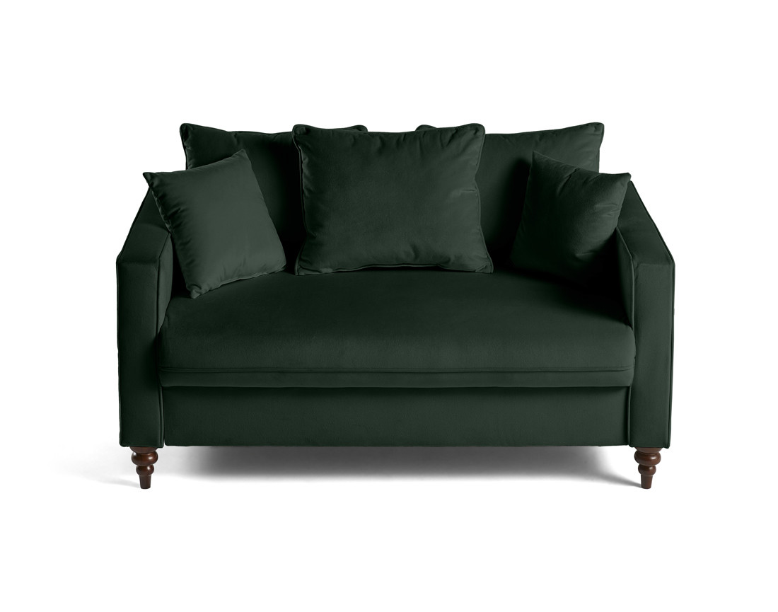 Canapé droit 2 places en velours Flamingo