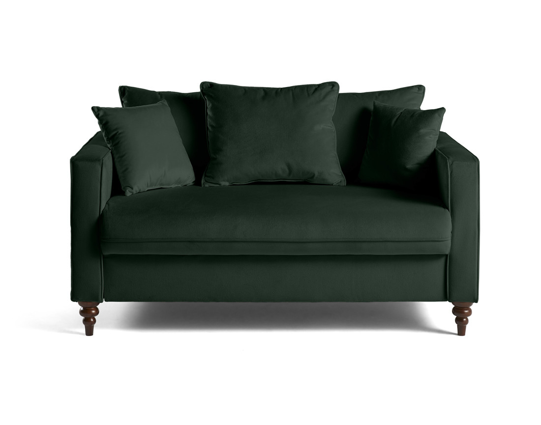 Canapé droit 2 places en velours Flamingo