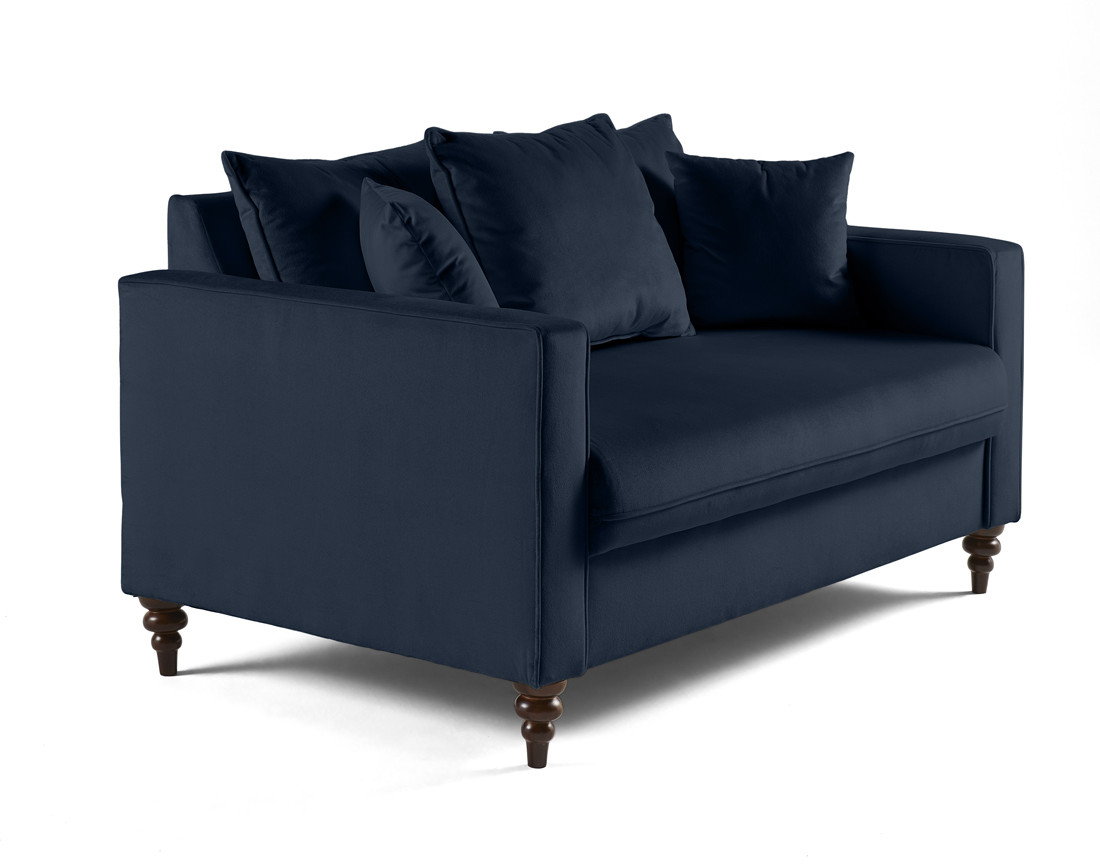 Canapé droit 2 places en velours Flamingo