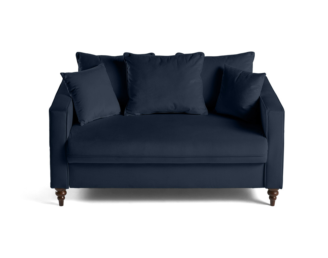 Canapé droit 2 places en velours Flamingo