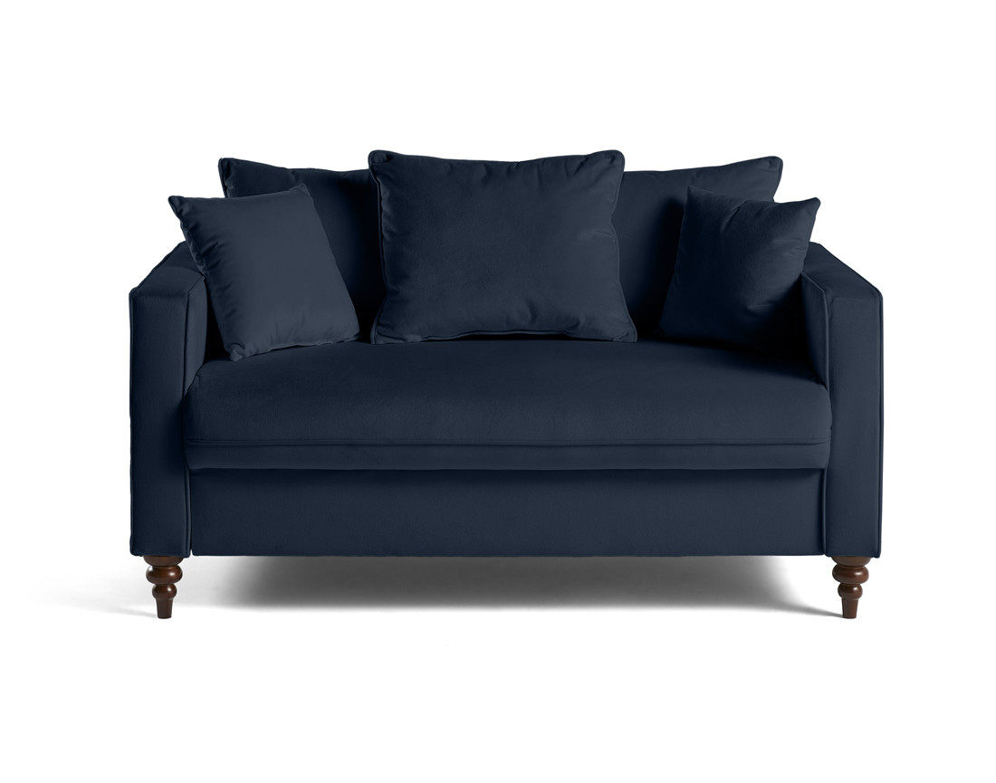 Canapé droit 2 places en velours Flamingo