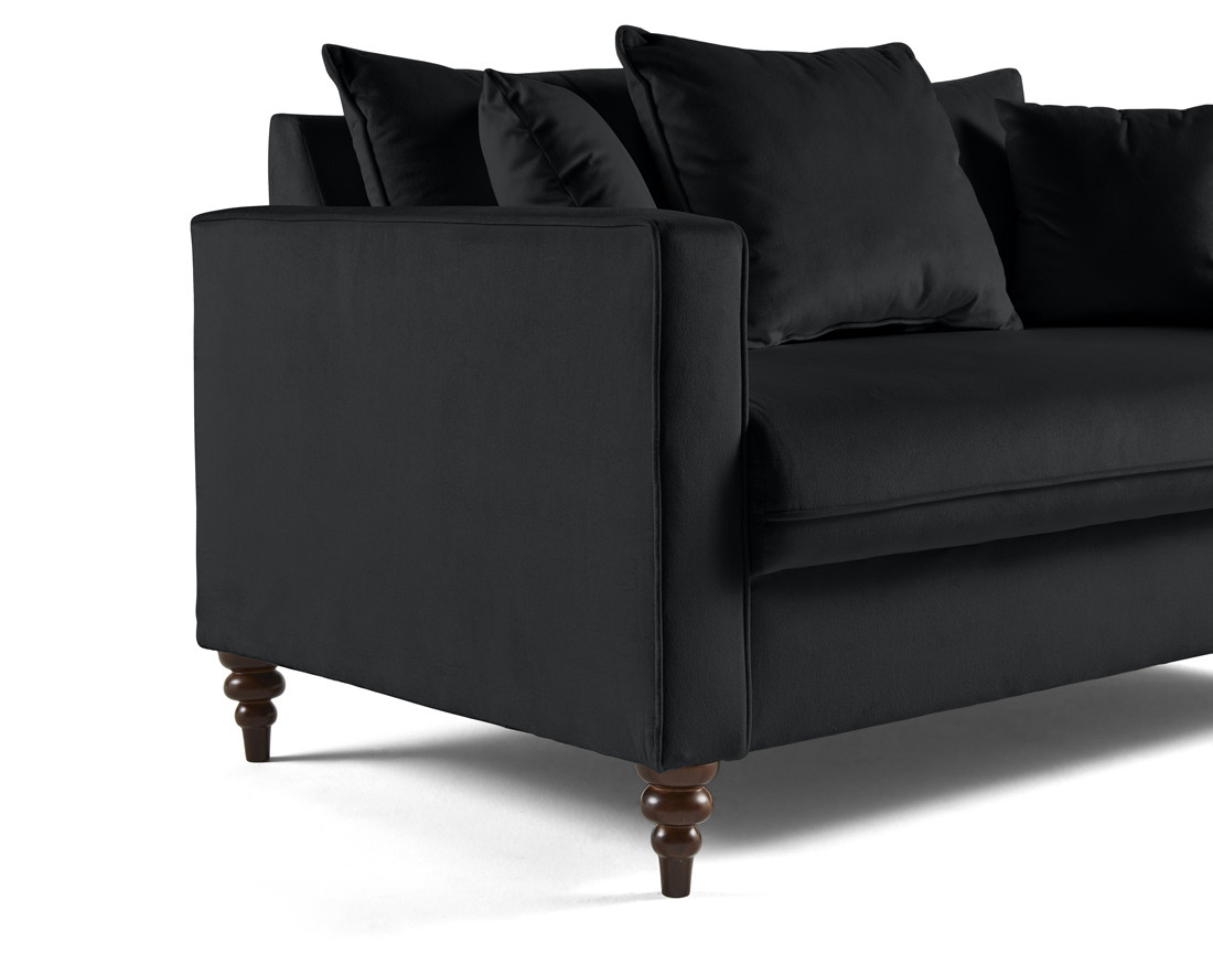 Canapé droit 2 places en velours Flamingo Canapé droit 2 places en velours Flamingo