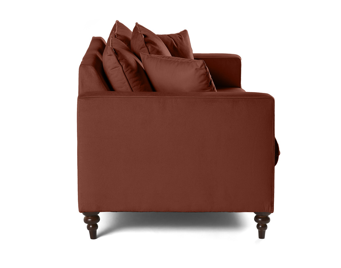 Canapé droit 2 places en velours Flamingo