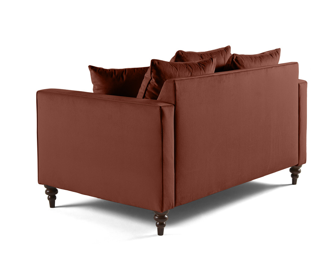 Canapé droit 2 places en velours Flamingo