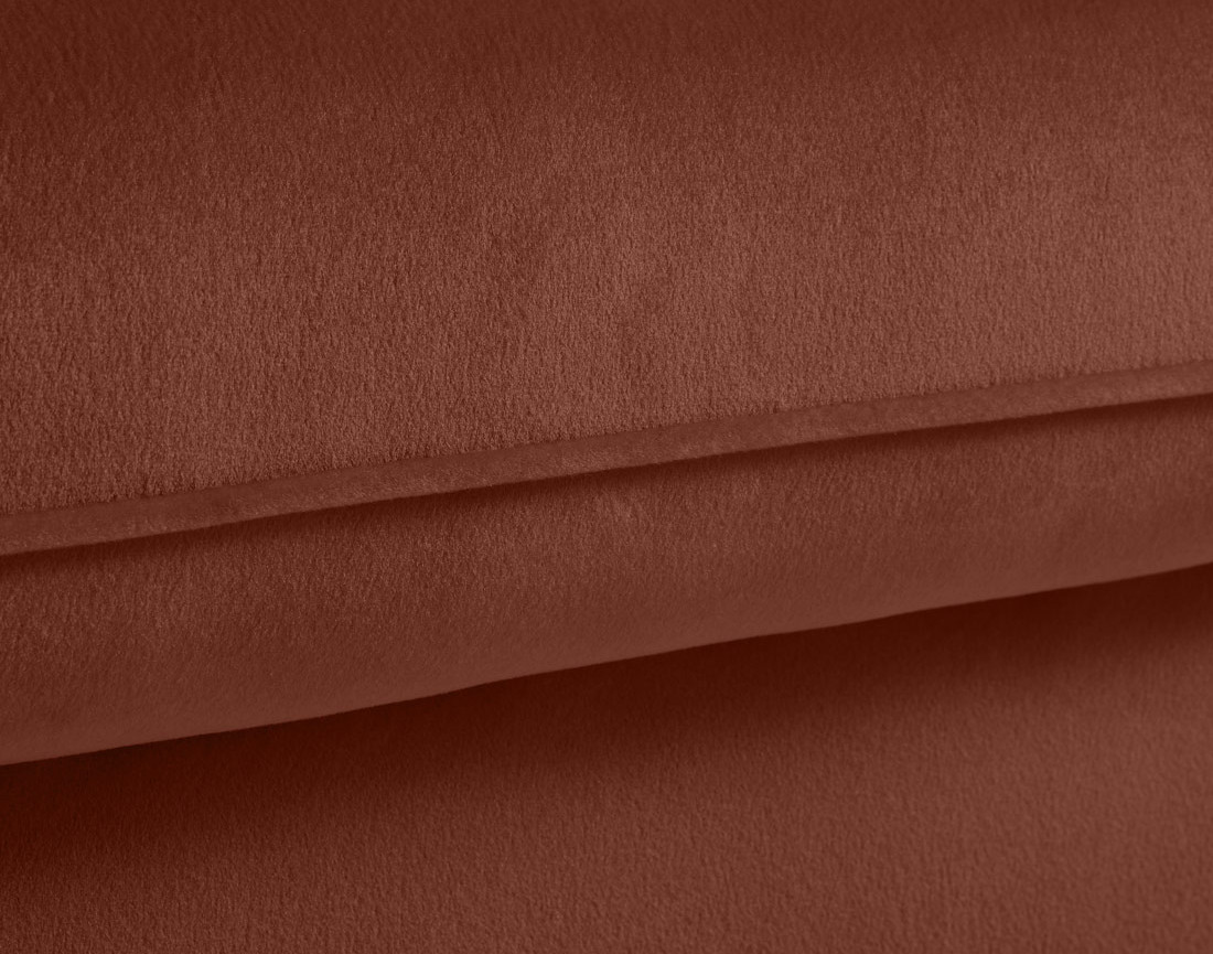 Canapé droit 2 places en velours Flamingo