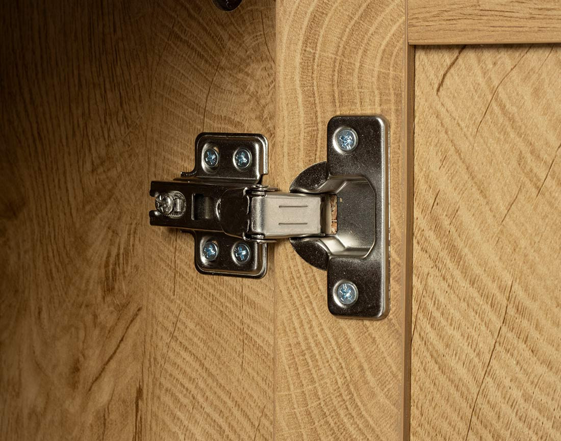 Buffet bas bois et cannage 3 portes 140 cm Goto