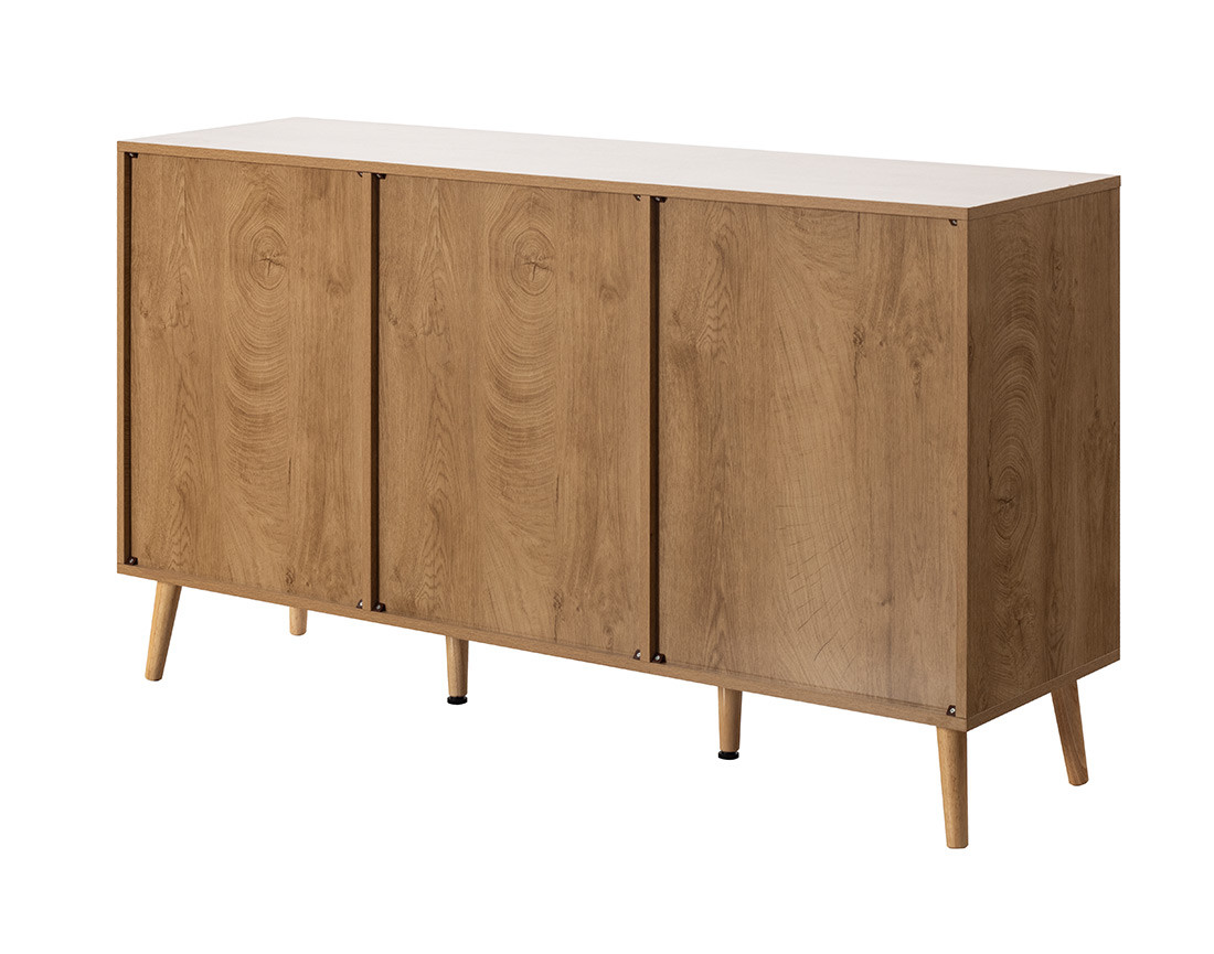 Buffet bas bois et cannage 140 cm Goto