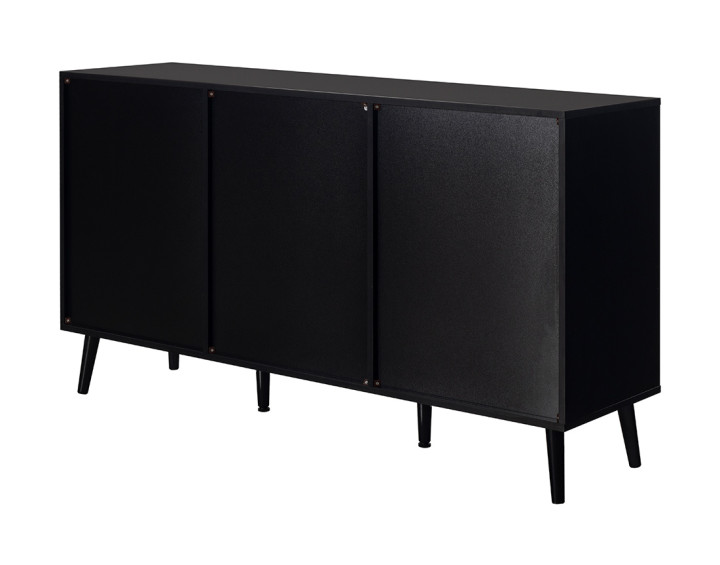 Buffet bas noir 140 cm Goto