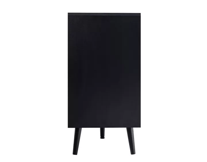 Buffet bas noir 140 cm Goto