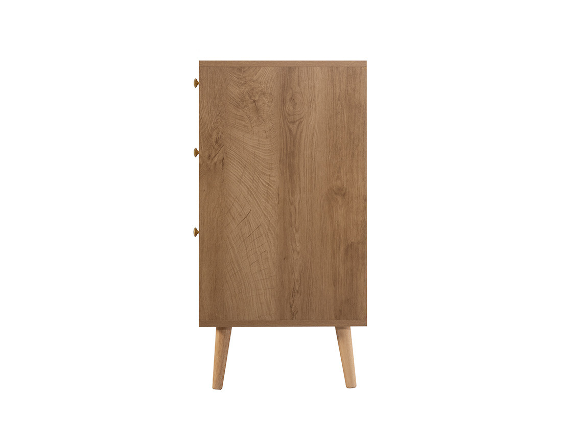 Commode bois et cannage 80 cm Goto