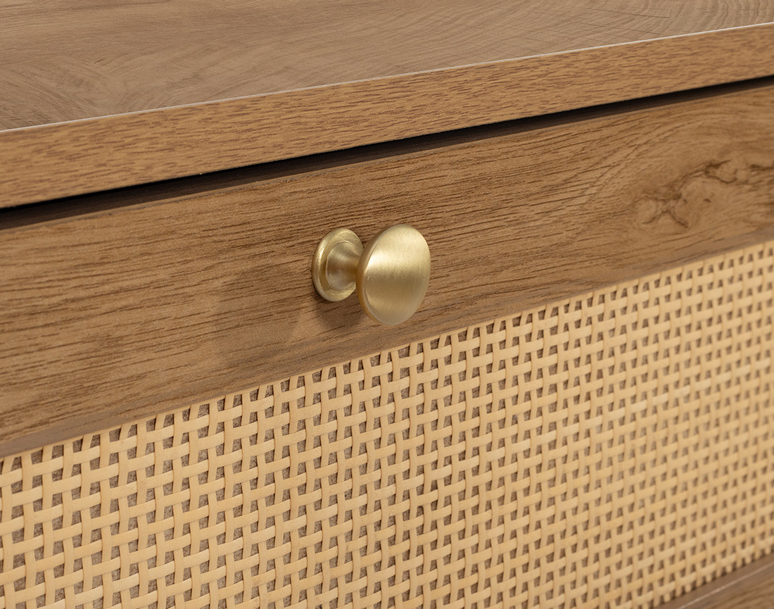Commode bois et cannage 80 cm Goto