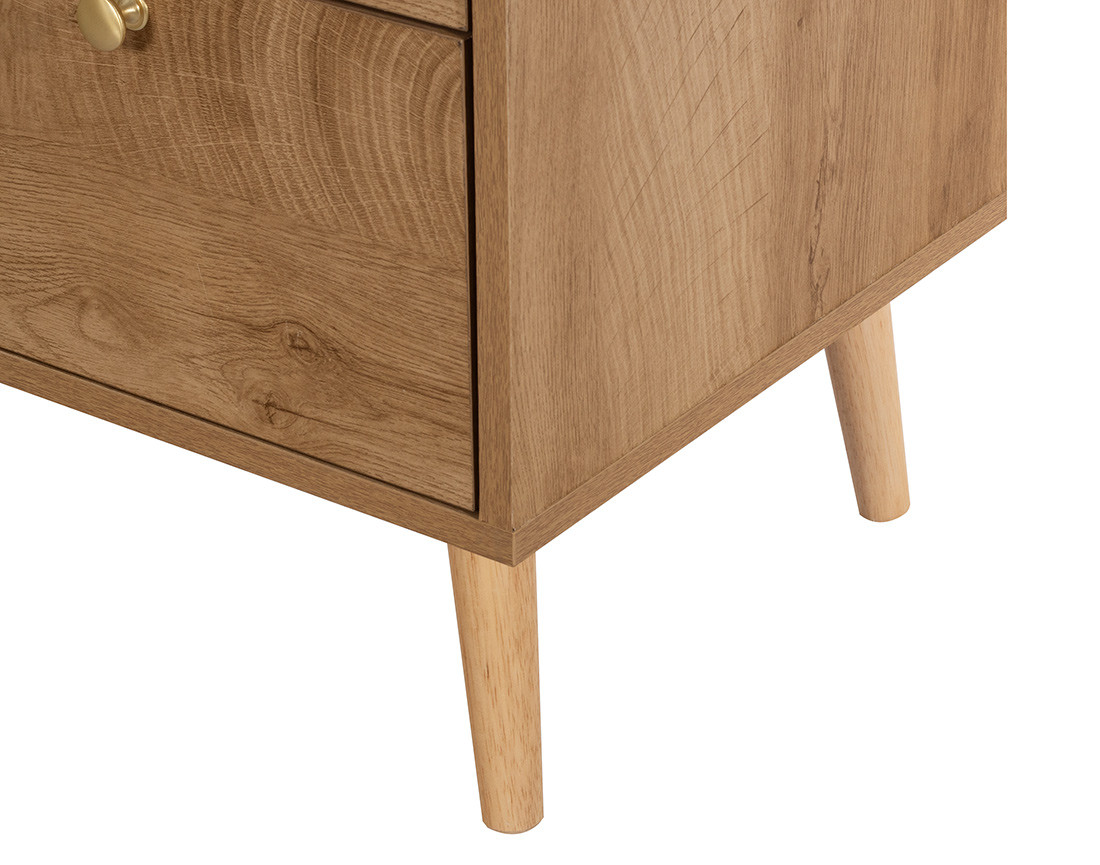 Commode bois et cannage 80 cm Goto