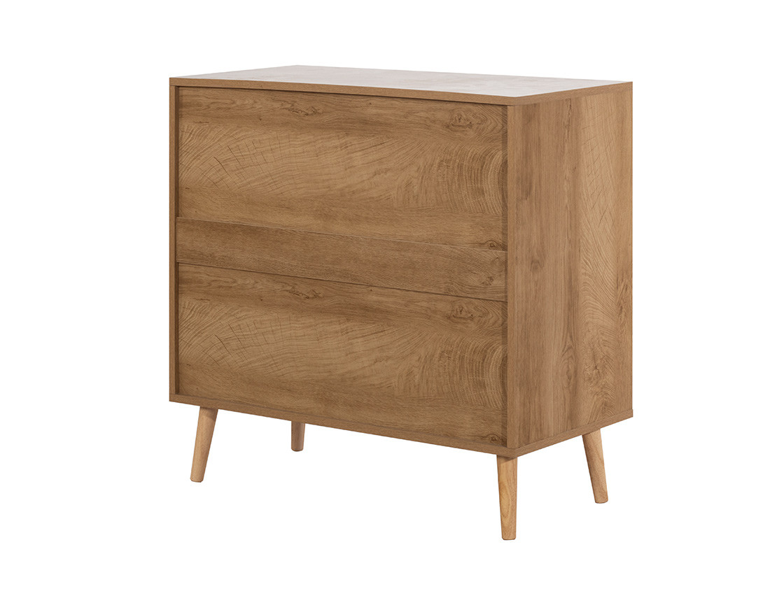Commode bois et cannage 80 cm Goto