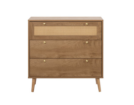 Commode bois et cannage 80 cm Goto