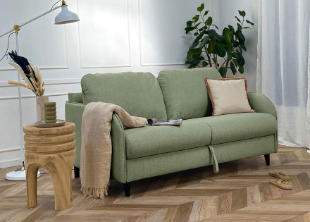 canapé 3 places convertible - couchage quotidien matelas 11 cm - en tissu - Cosmos