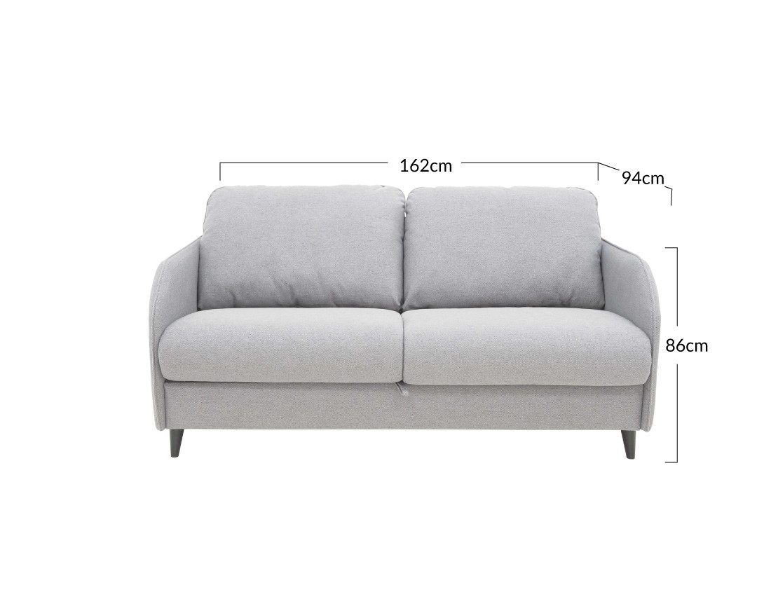 canapé 3 places convertible - couchage quotidien matelas 11 cm - en tissu - Cosmos