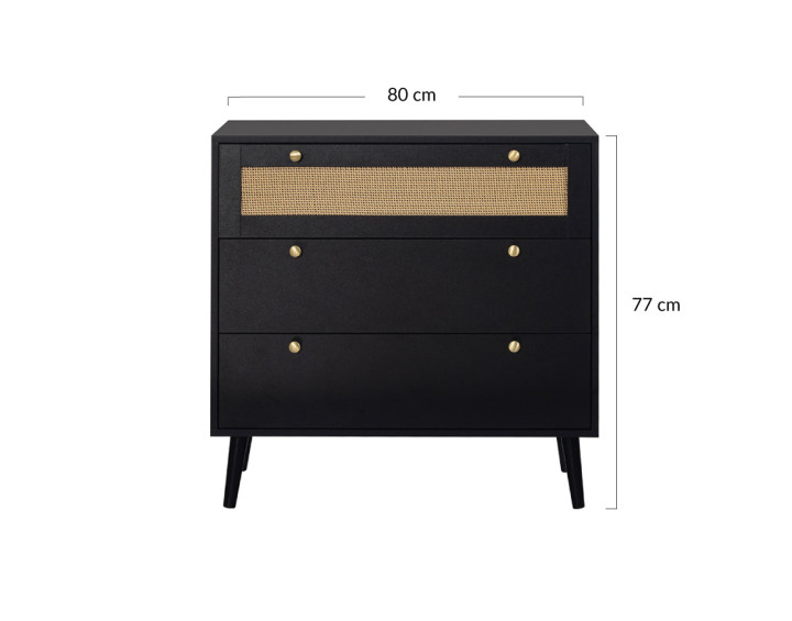 Commode noir 80 cm Goto