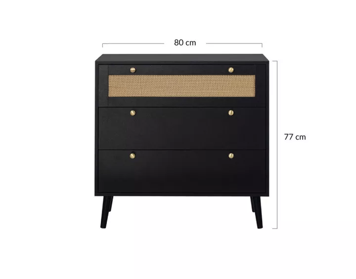 Commode noir 80 cm Goto