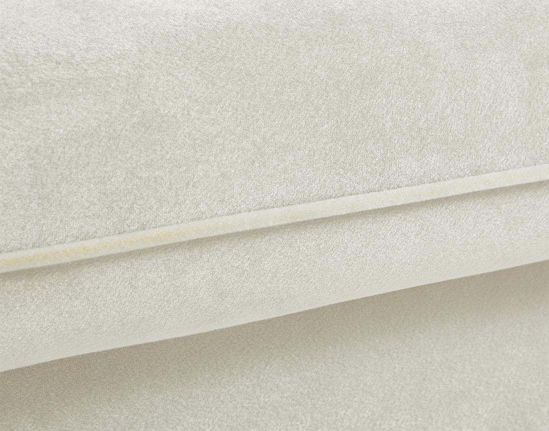 Canapé droit 3 places convertible en velours Flamingo