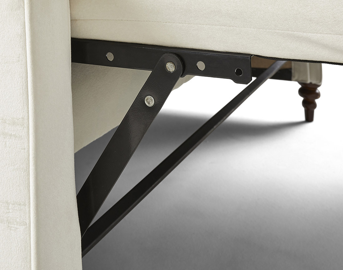 Canapé droit 3 places convertible en velours Flamingo