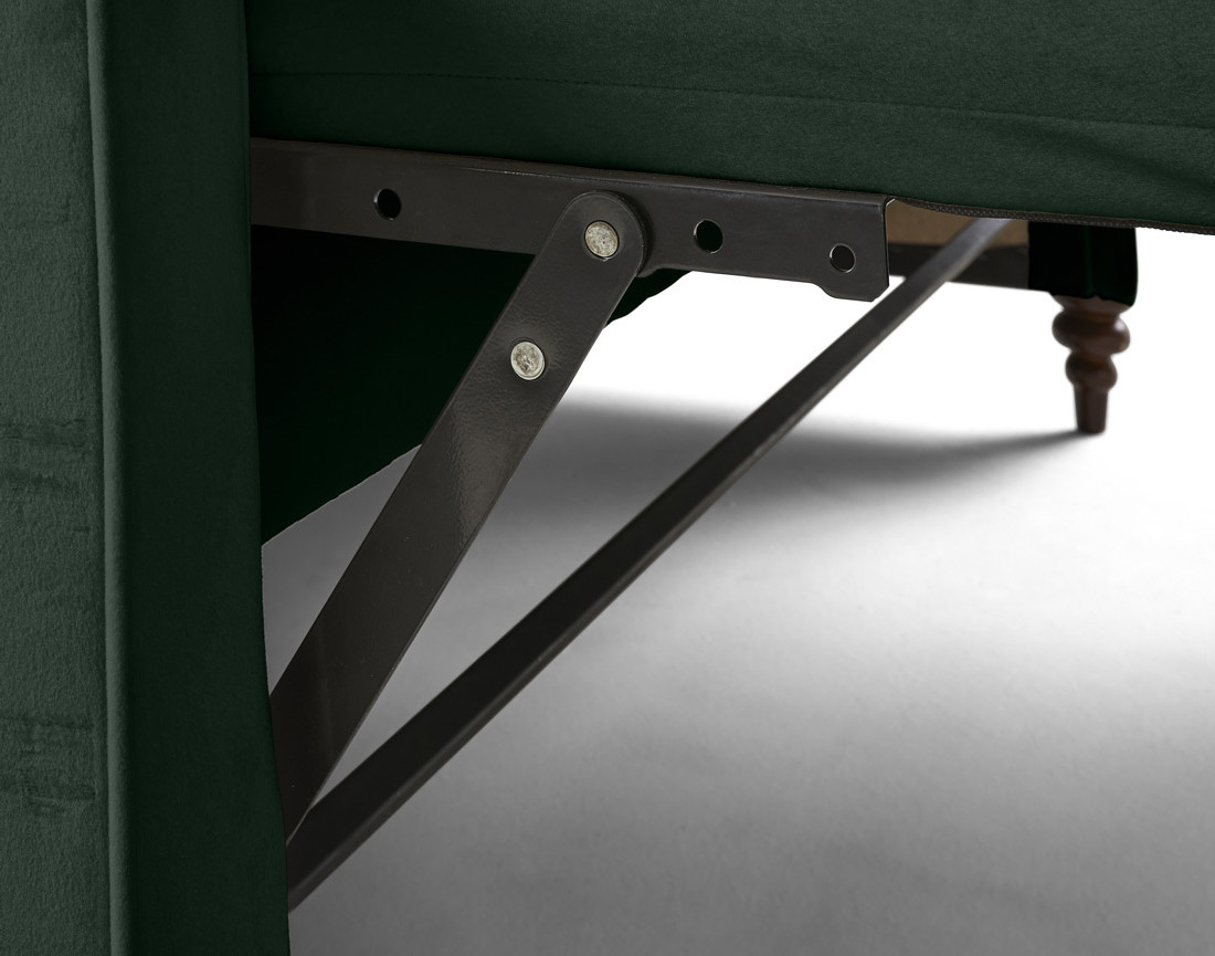 Canapé droit 3 places convertible en velours Flamingo