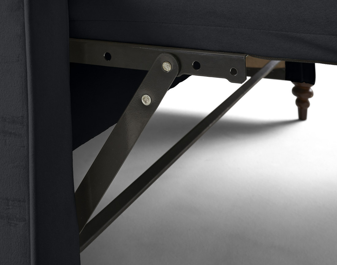 Canapé droit 3 places convertible en velours Flamingo