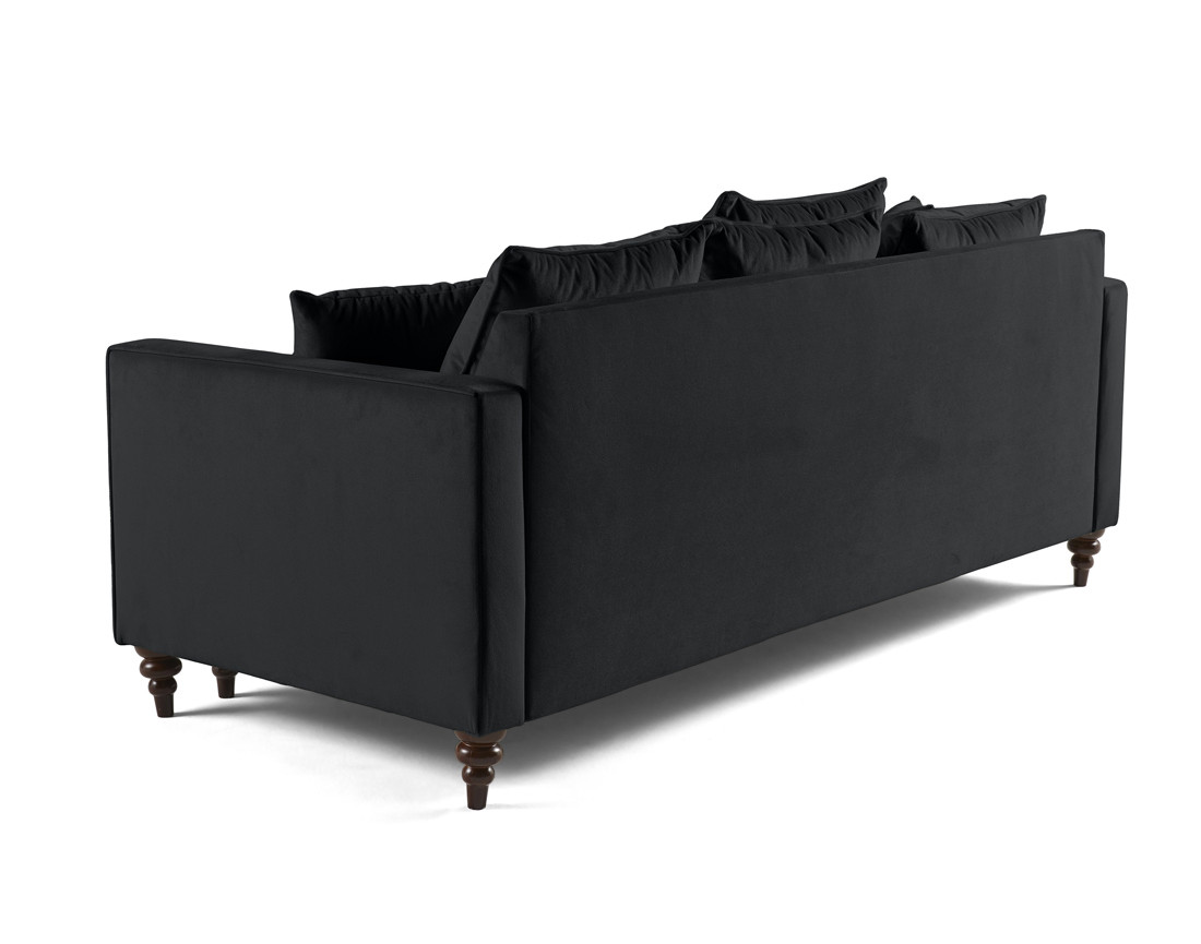 Canapé droit 3 places convertible en velours Flamingo