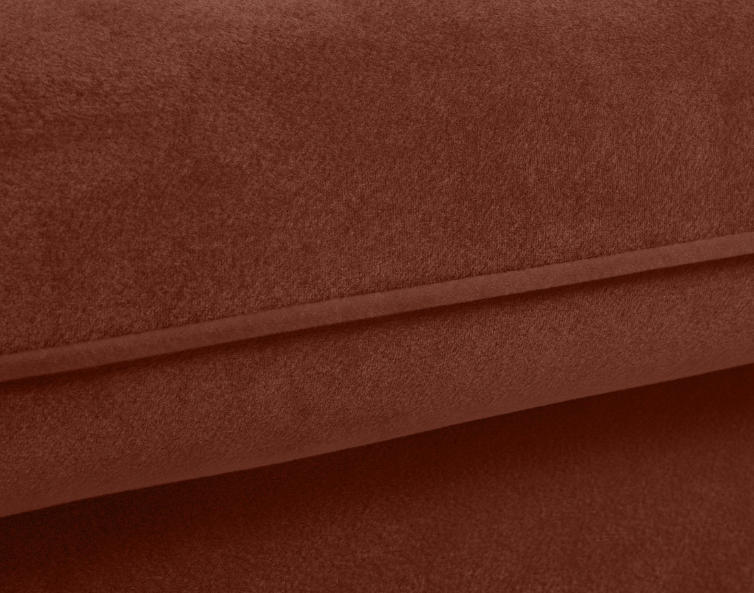 Canapé droit 3 places convertible en velours Flamingo