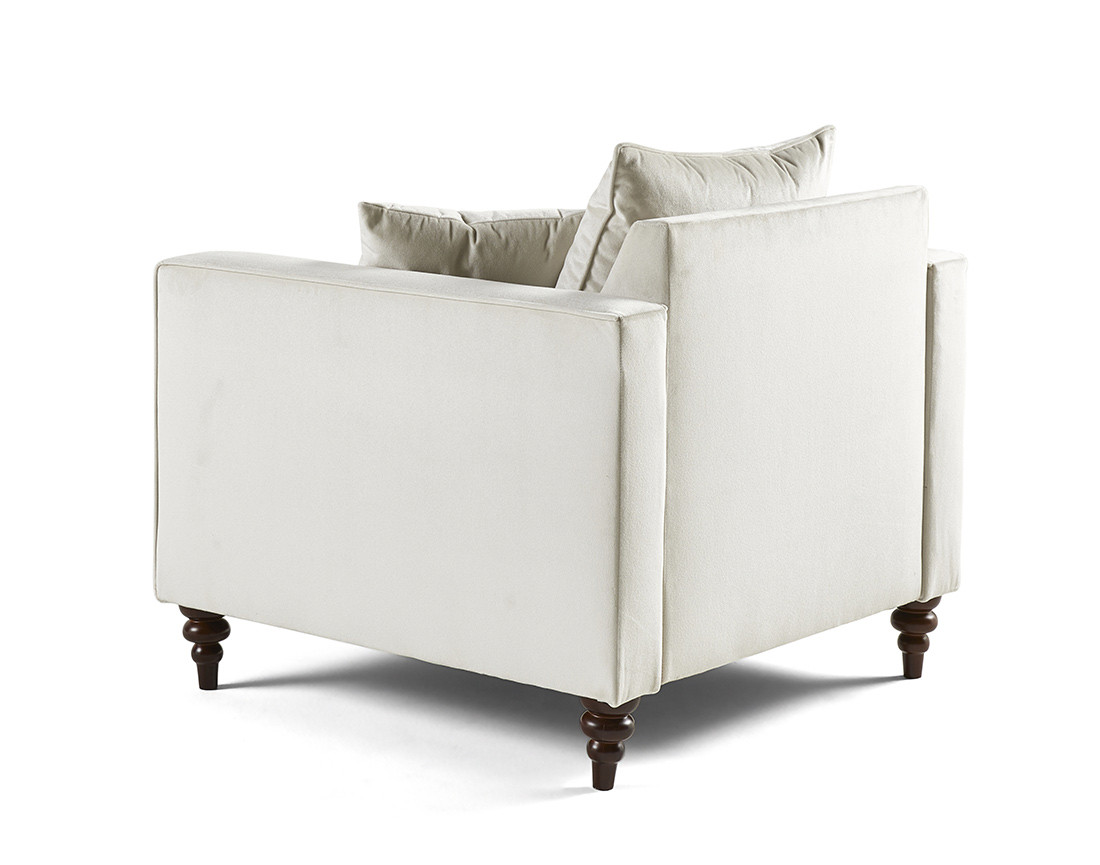Fauteuil en velours Flamingo