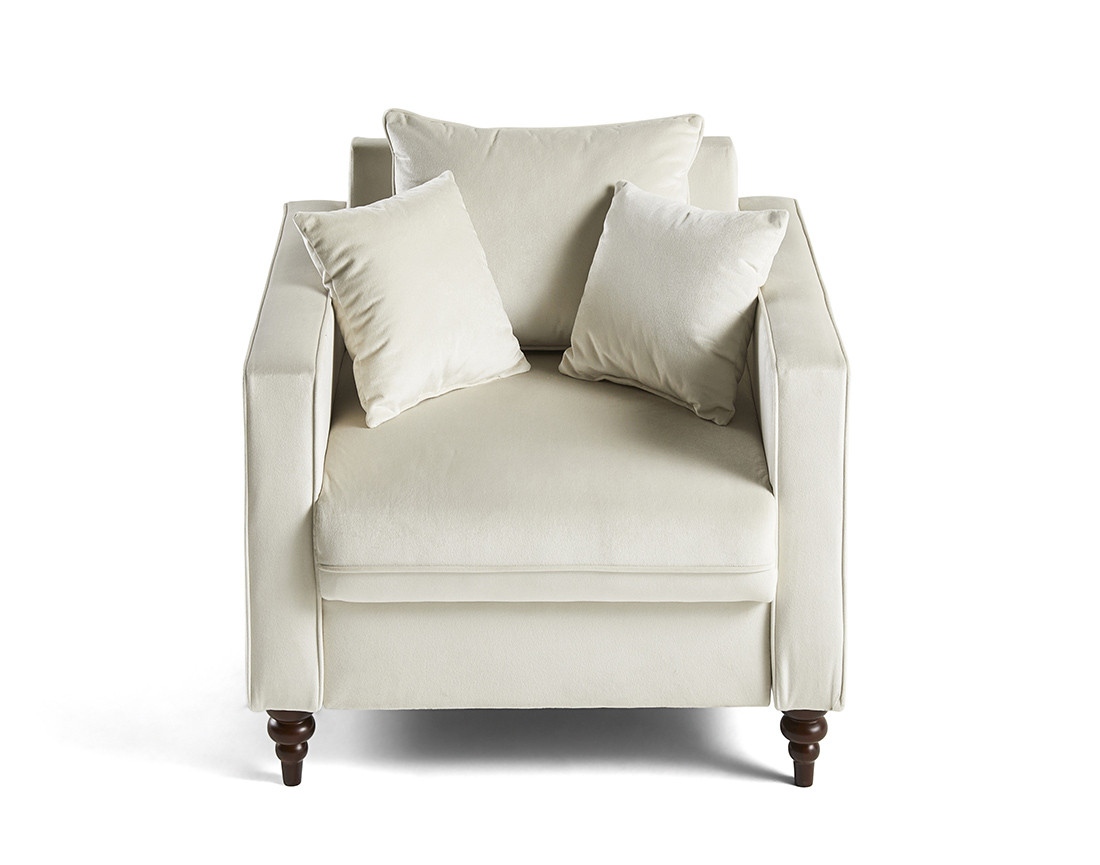 Fauteuil en velours Flamingo