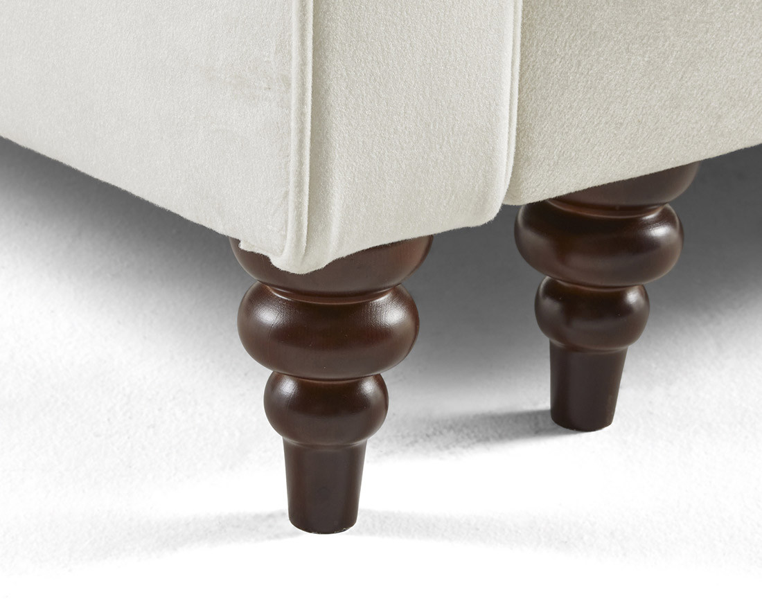 Canapé d'angle droit 4 places convertible en velours Flamingo