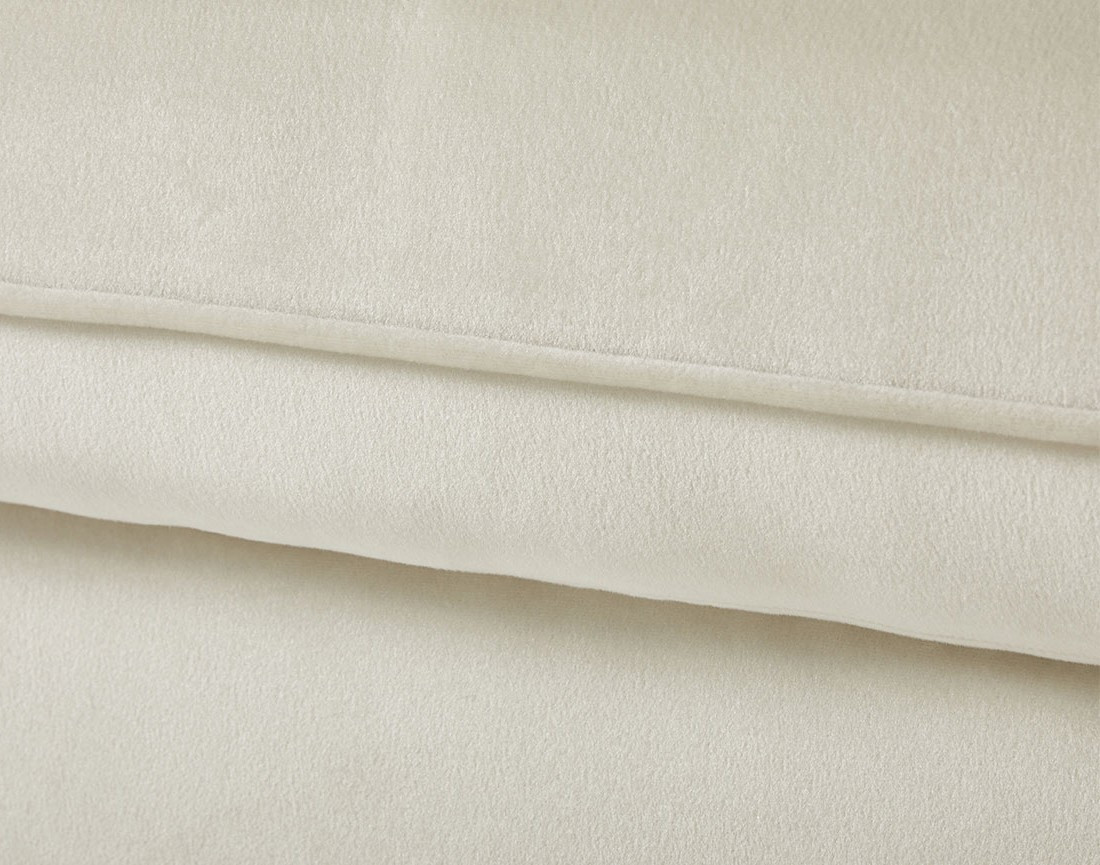 Canapé d'angle droit 4 places convertible en velours Flamingo