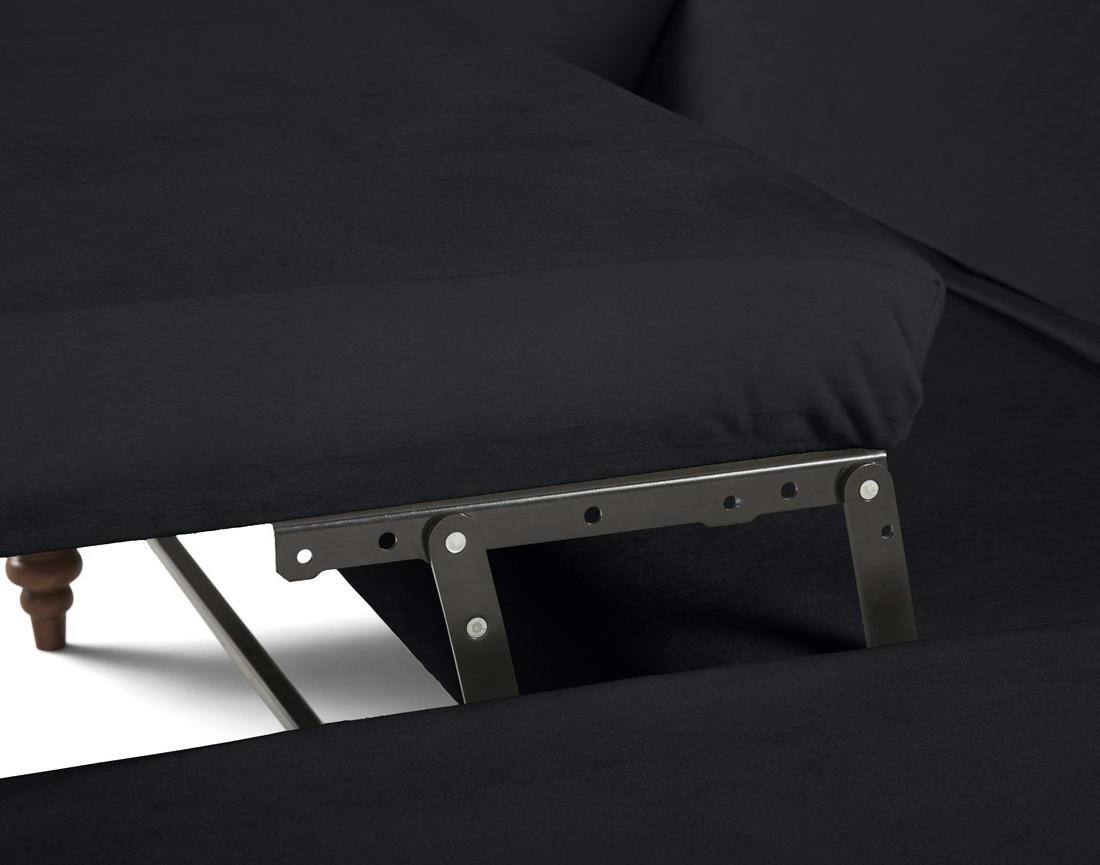 Canapé d'angle droit 4 places convertible en velours Flamingo Canapé d'angle droit 4 places convertible en velours Flamingo