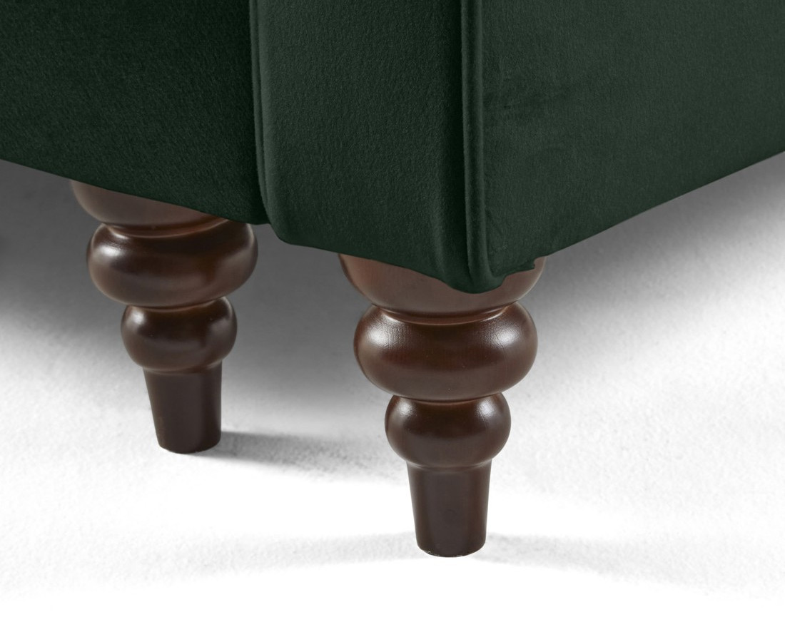 Canapé d'angle gauche 4 places convertible en velours Flamingo